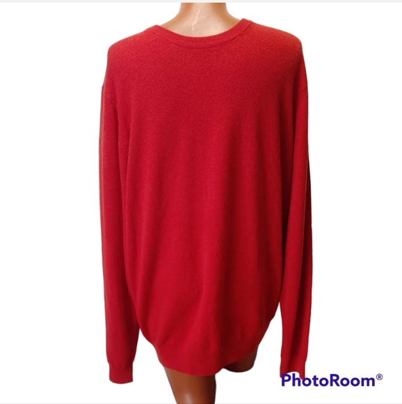 Rodd Gunn Queenstown Sweater Men XL Merino Wool Cashmere Knit Blood Orange New